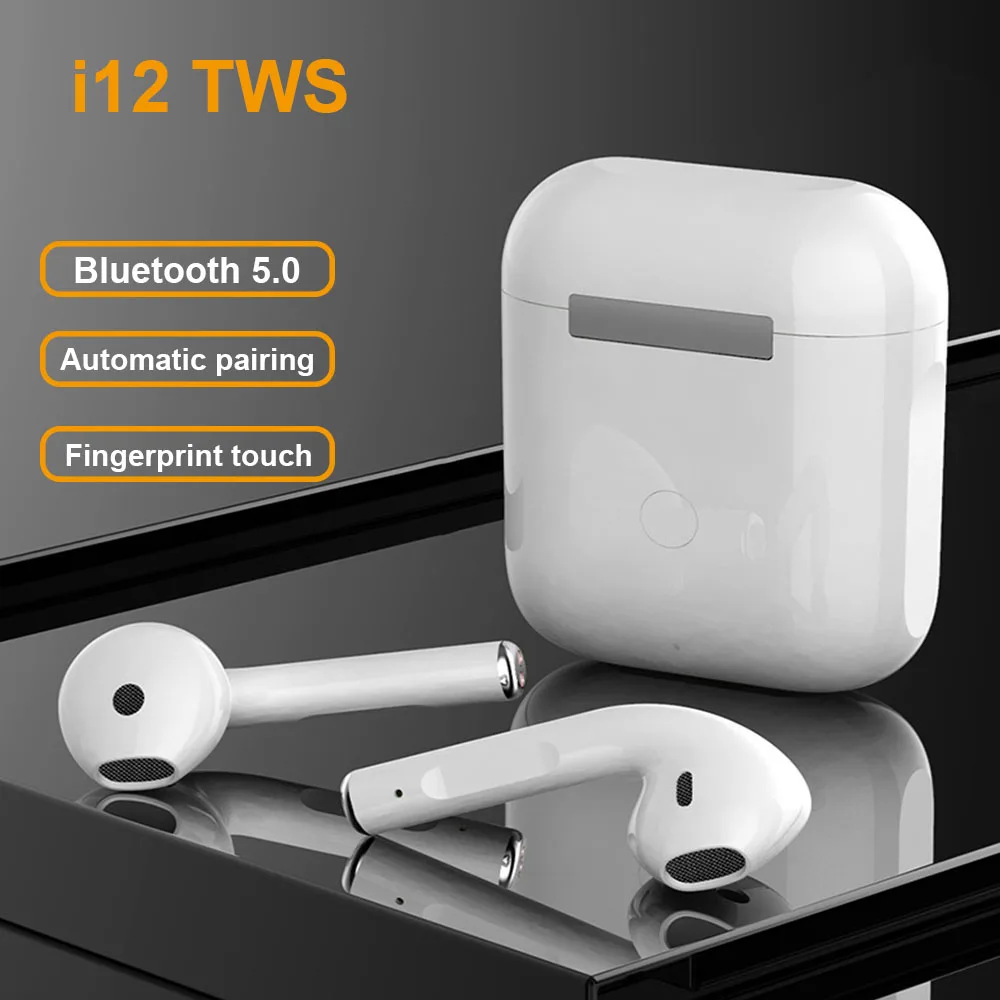 

Original i12 TWS Stereo Wireless 5.0 Bluetooth Earphone Earbuds Headsets with Charging Box for IPhone Android Xiaomi Smartphones