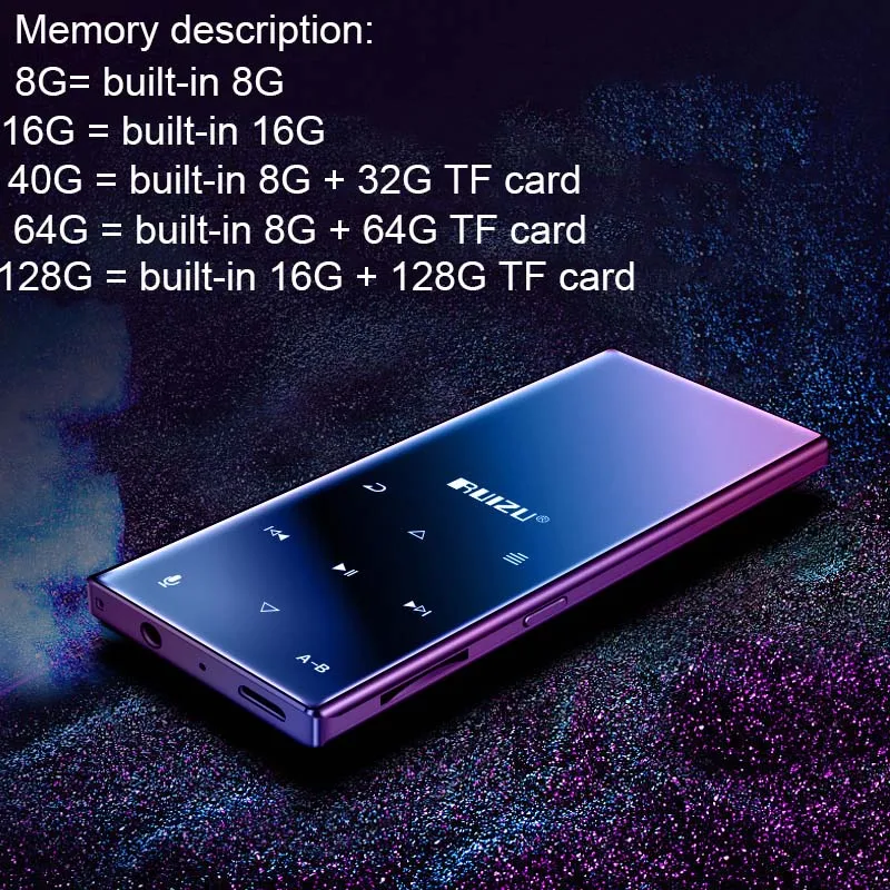 Оригинальный MP3 плеер ruizu d29 Новый Bluetooth музыкальный без потерь Hi Fi портативный