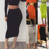 office midi pencil women skirt stretch bodycon tube ladies solid skinny plus size high waist autumn fashion hot 2019