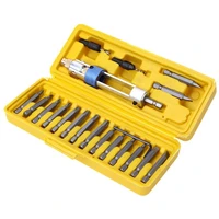 20 piece set high speed steel countersunk bit screwdriver conversion double support and quick change half time drill