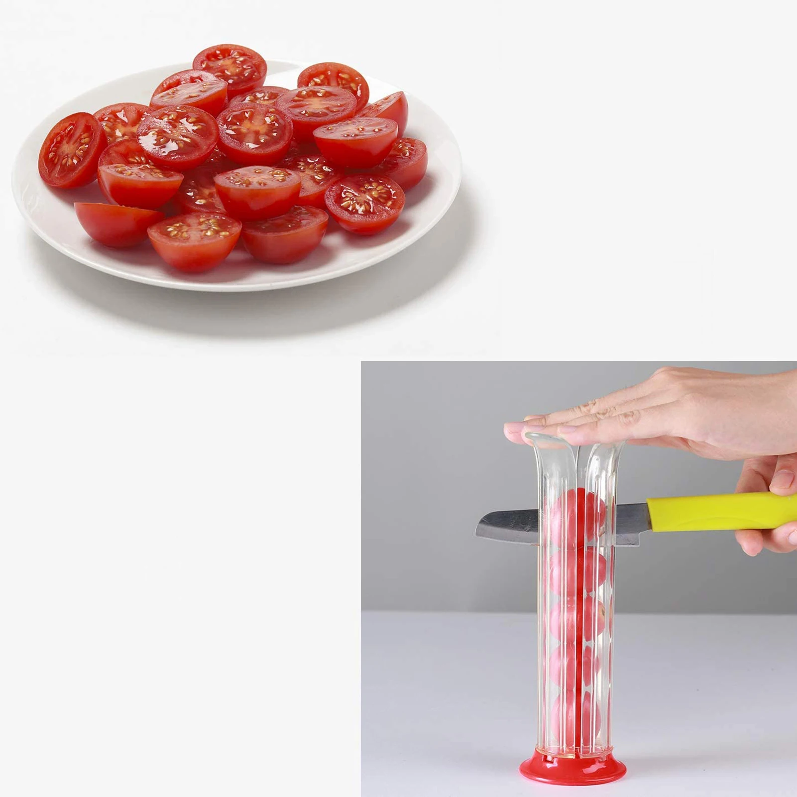 

Grape strawberry slicer Cutter small tomato strawberry Cutter kitchen household Fruits vegetables tool manual salad Safe Slicer