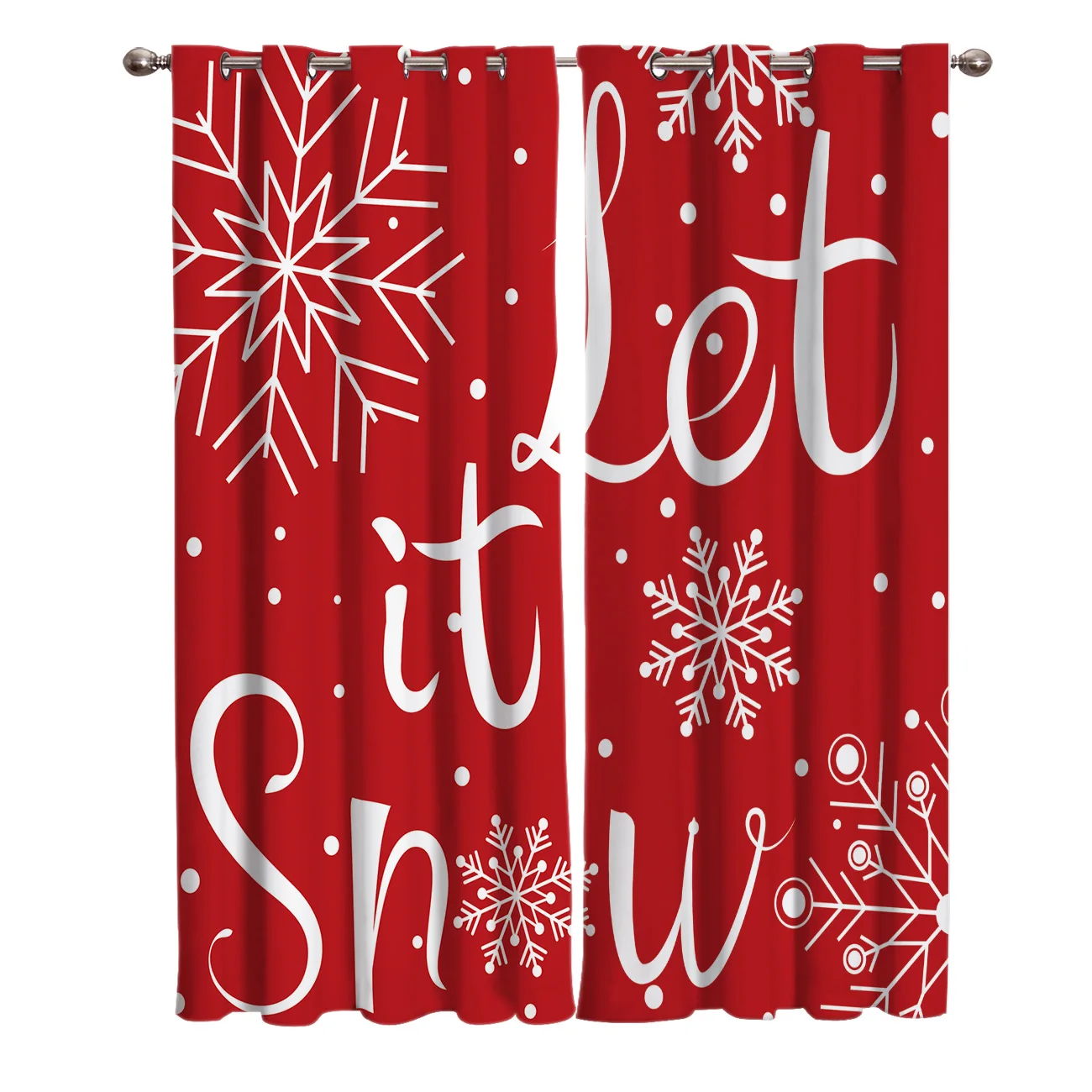 Рождественские снежинки Let It Snow оконные занавески s для ванной спальни кухни
