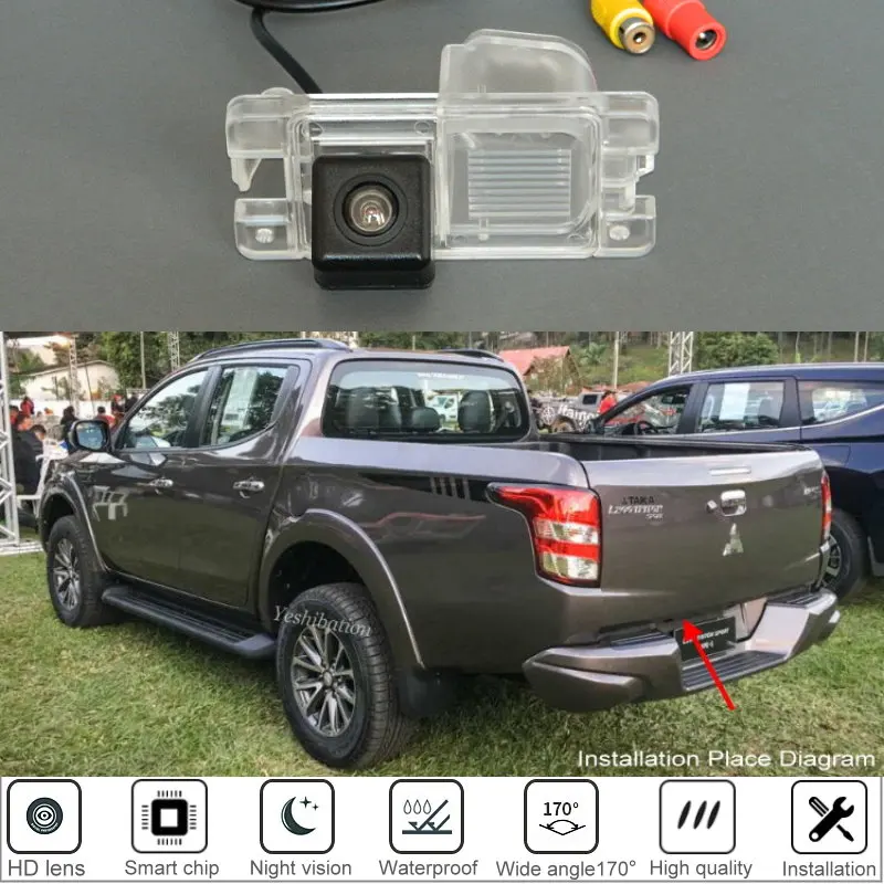Car Rear View Camera For Mitsubishi Triton L200 Hunter Sportero Strada Strakar Barbarian Fullback 2005~2019 Back Up Camera