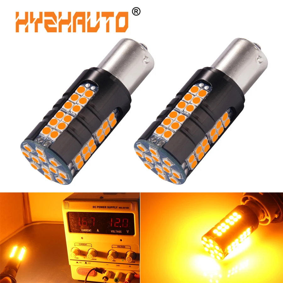HYZHAUTO 2 шт. 1156 P21w Py21w светодиодный сигнал поворота без Hyper Flash Canbus лампы