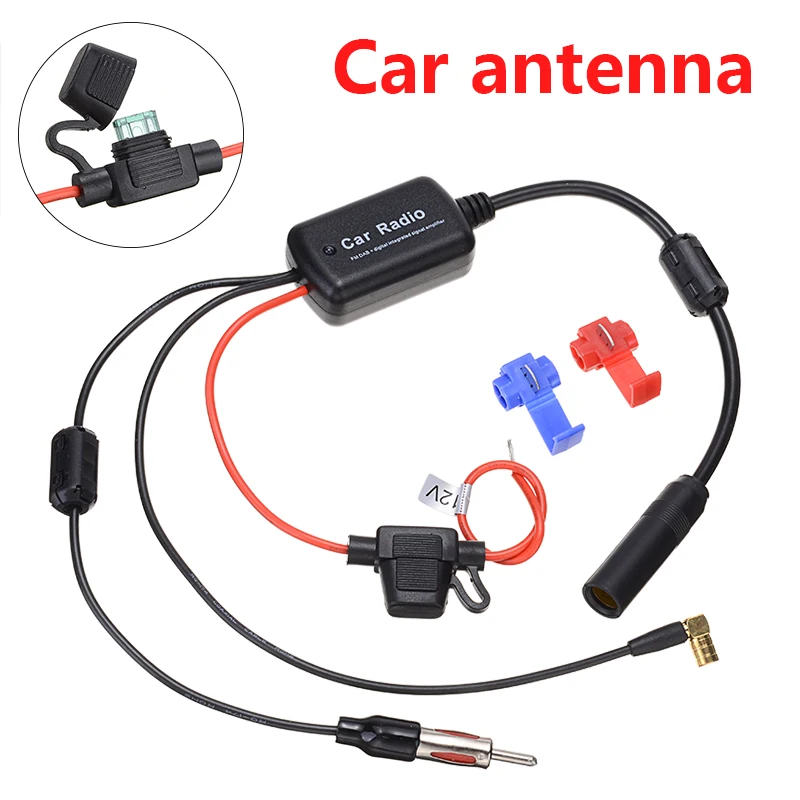 Universal 12V Car Radio FM AM Antenna Signal Amplifier Booster 3 in 1 DAB for Marine Boat RV Car-Styling | Автомобили и мотоциклы