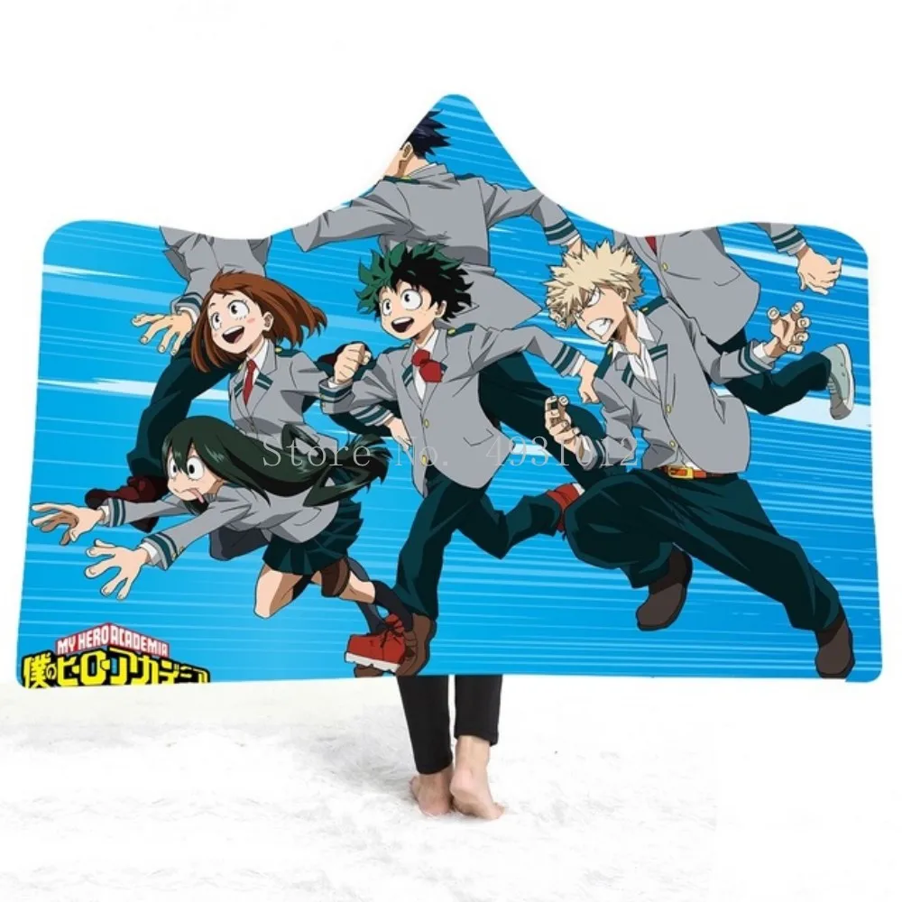 Аниме Мой герой академическое одеяло с капюшоном шерпа флис комикс персонаж