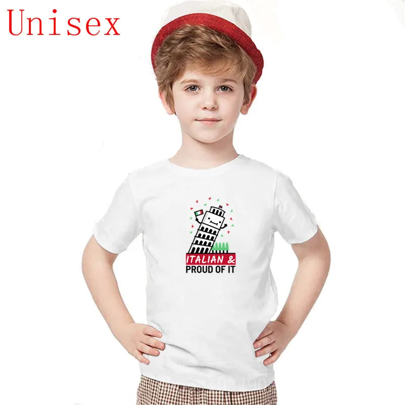 

Итальянские и гордятся этим, высококачественные детские топы, детская одежда, хлопковые футболки, подарок на день ребенка, одежда для мальч...