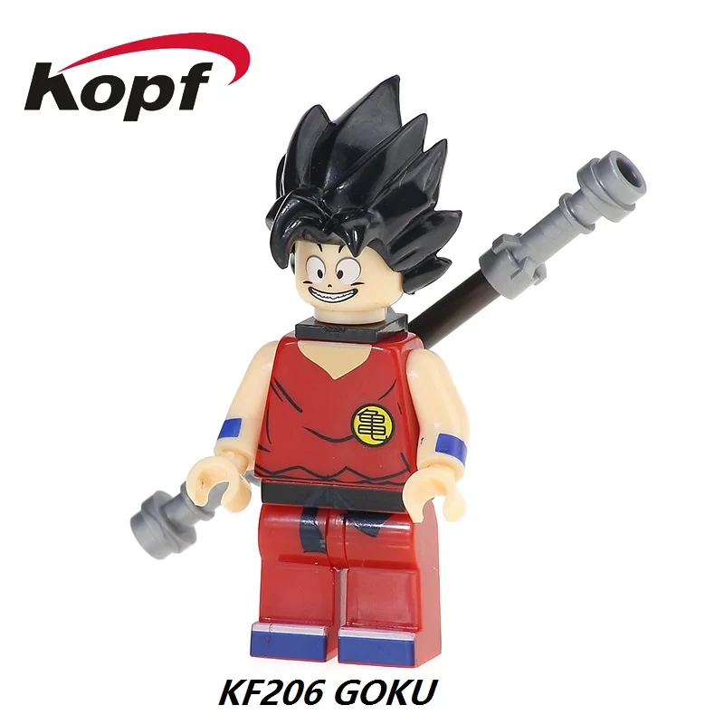 KF206 Without Box Одна распродажа фигурки Dragon Ball Z Freiza Black Goku идеальная ячейка Majin Buu Super Heroes строительные блоки детские игрушки подарок KF983 - Цвет: KF206 Without Box