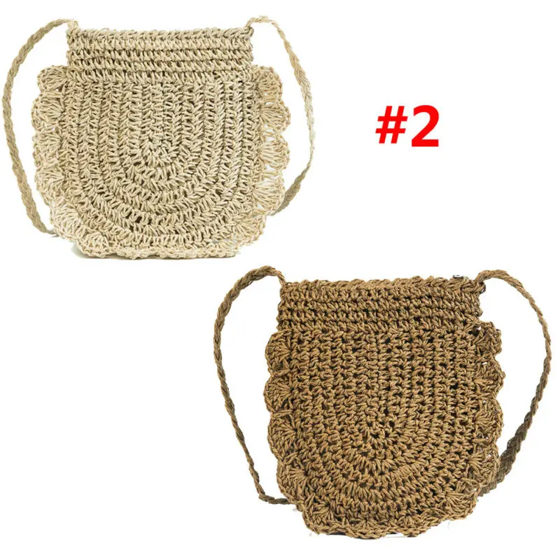 Женская богемная Летняя Пляжная сумка через плечо сумка-тоут плетеная Сумка