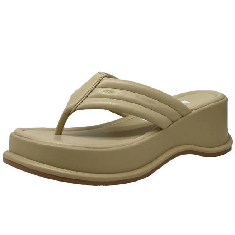 

New Brand New Flip Flops Summer Fashion Women Shoes Slippers Design Slope Heel Platform Shoe High Heels 2021 Sexy Slipper Women