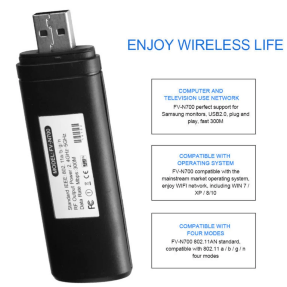 300 м Сетевая карта USB совместимый LAN портативный легкий компактный Wifi адаптер Smart tv