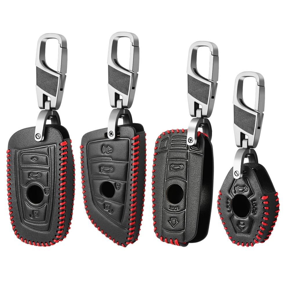 Модный кожаный чехол для автомобильного ключа с дистанционным управлением BMW 1 2 3