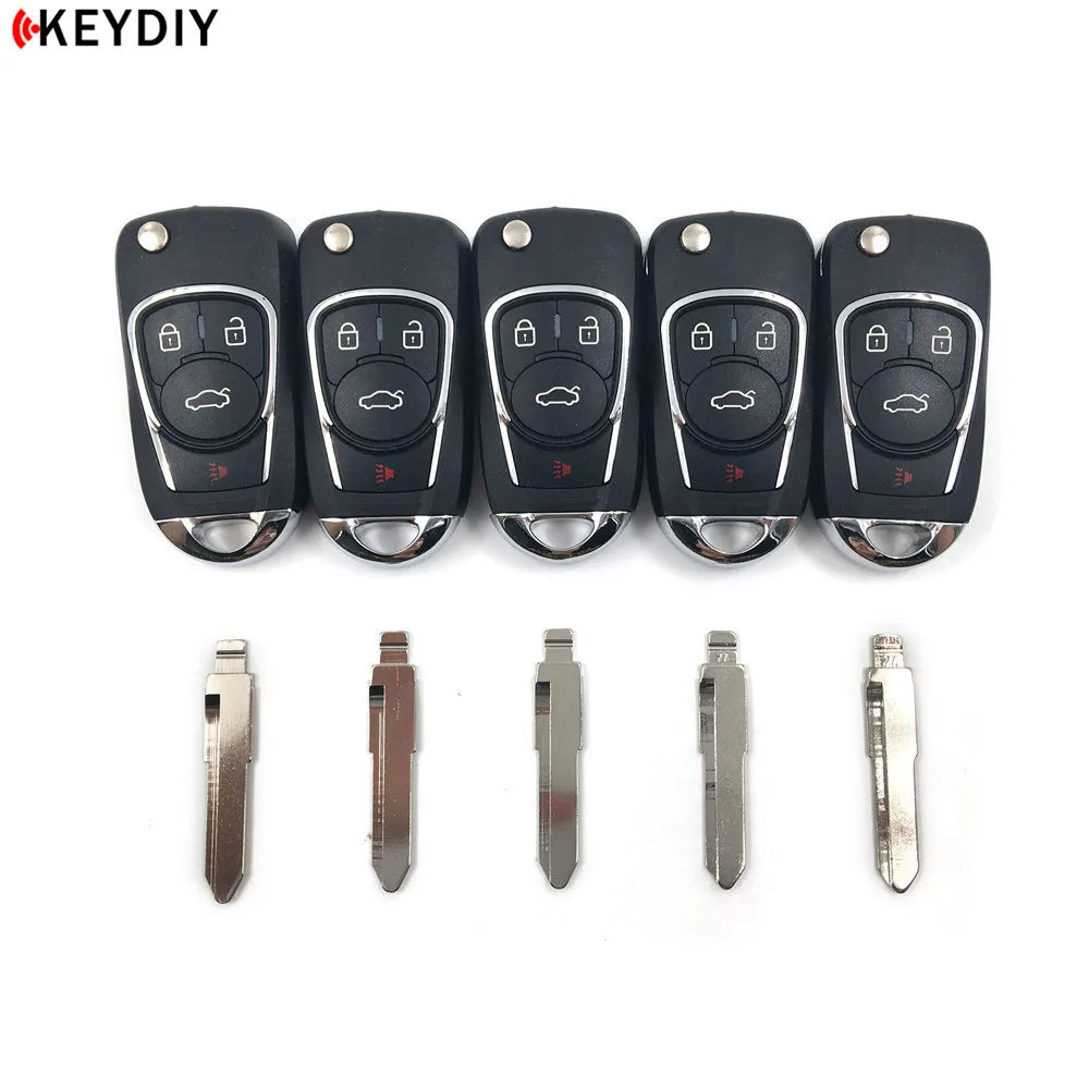 

KEYDIY 5pcs,New KD900 NB22 NB Series Universal Multi-functional Remote Control With 5pcs NO.07/15/18/27 Blade For KD MINI