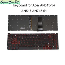 RU Russian laptop Backlit keyboard For Acer Nitro 5 7 AN515-54 43 44 AN515-55 AN517-51 52 AN715-51 backlight red keys keyboards