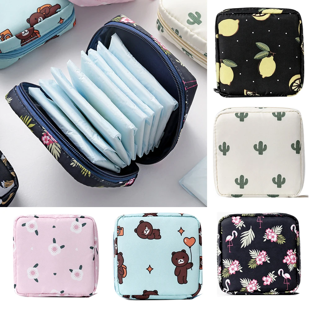

Tampon Storage Bag Organizer Sanitary Pad Pouch Women Napkin Towel Cosmetic Bag Ladies Makeup Organizador Bag Cables Key Holder