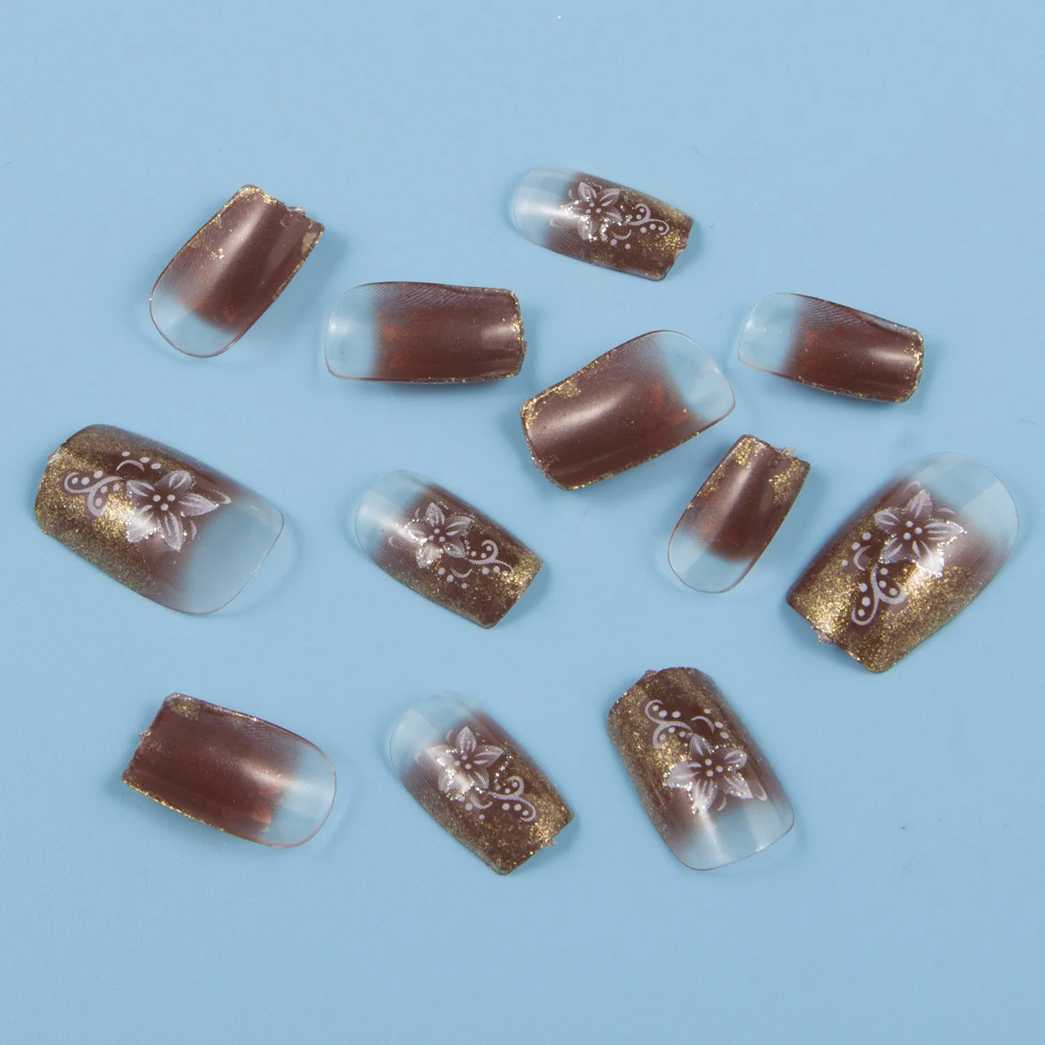 24 шт./компл. Модные Акриловые накладные ногти полное покрытие 10 размеров дизайн