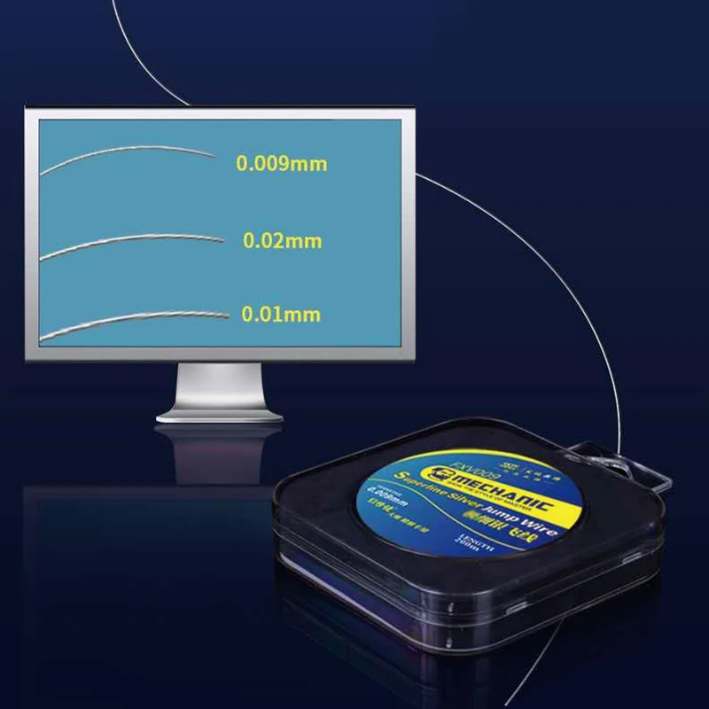 Серебряный скакающий провод 0 009 мм соединительный для печатной платы пайки