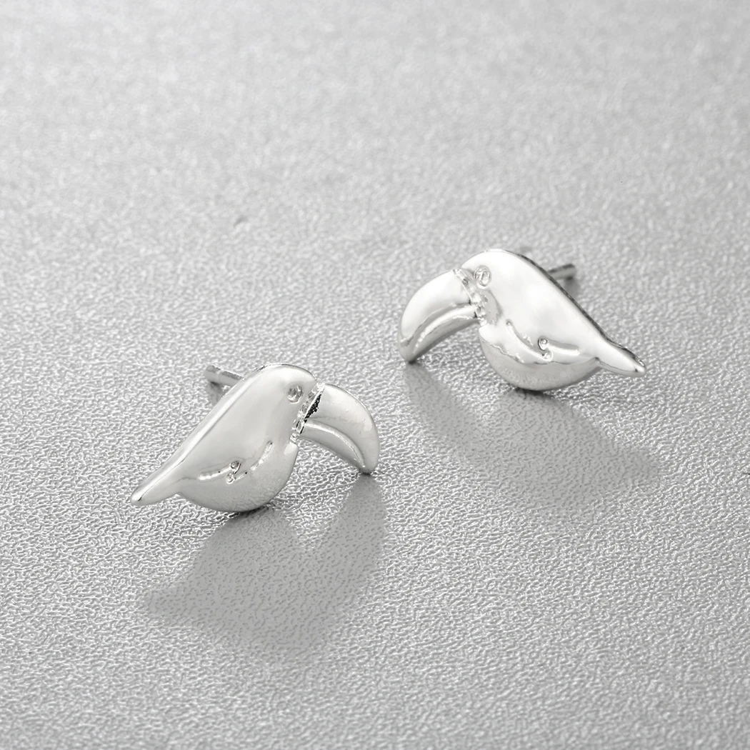 Kinitial Мода Тукан попугай Ара серьги в виде птиц стиле бохо серьги-гвоздики птицы