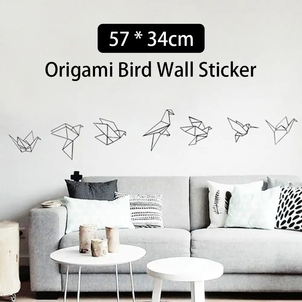DIY оригами наклейки с дизайном птицы украшения в помещении водонепроницаемые