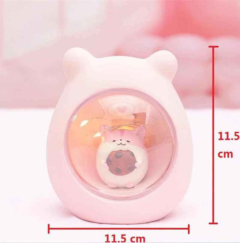 Смолой хомяк Звезда Ночной Светильник прикроватные лампы домашний декор для