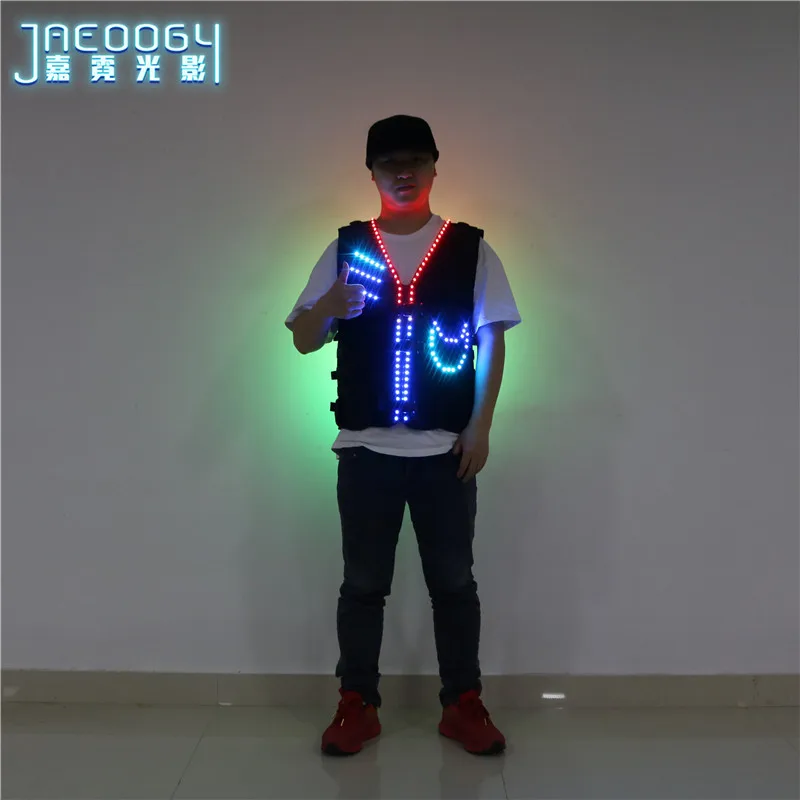 Высококачественный светящийся светодиодный жилет для одежды бара ночного клуба