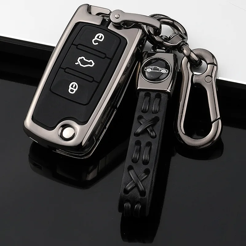 เคสกุญแจรถยนต์กุญแจสำหรับ Volkswagen VW Golf 3 4 5 6 Mk4 Mk6 Passat B5 B6 B7 B8 Cc polo Tiguan Mk2 Touran Jetta 6 Bora Mk6