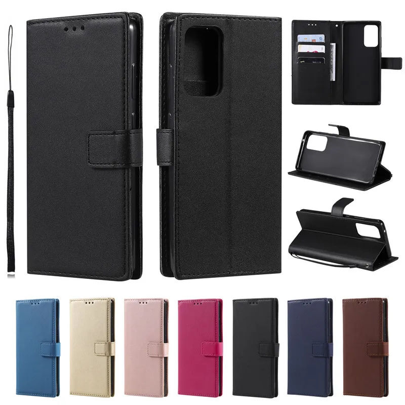 

A72 A52 A42 A32 A12 A02S Case for Samsung Galaxy A71 A51 A21S A31 A11 A01 A70 A50S A30S A40 A20S A10S A20E Solid Color Flip Etui