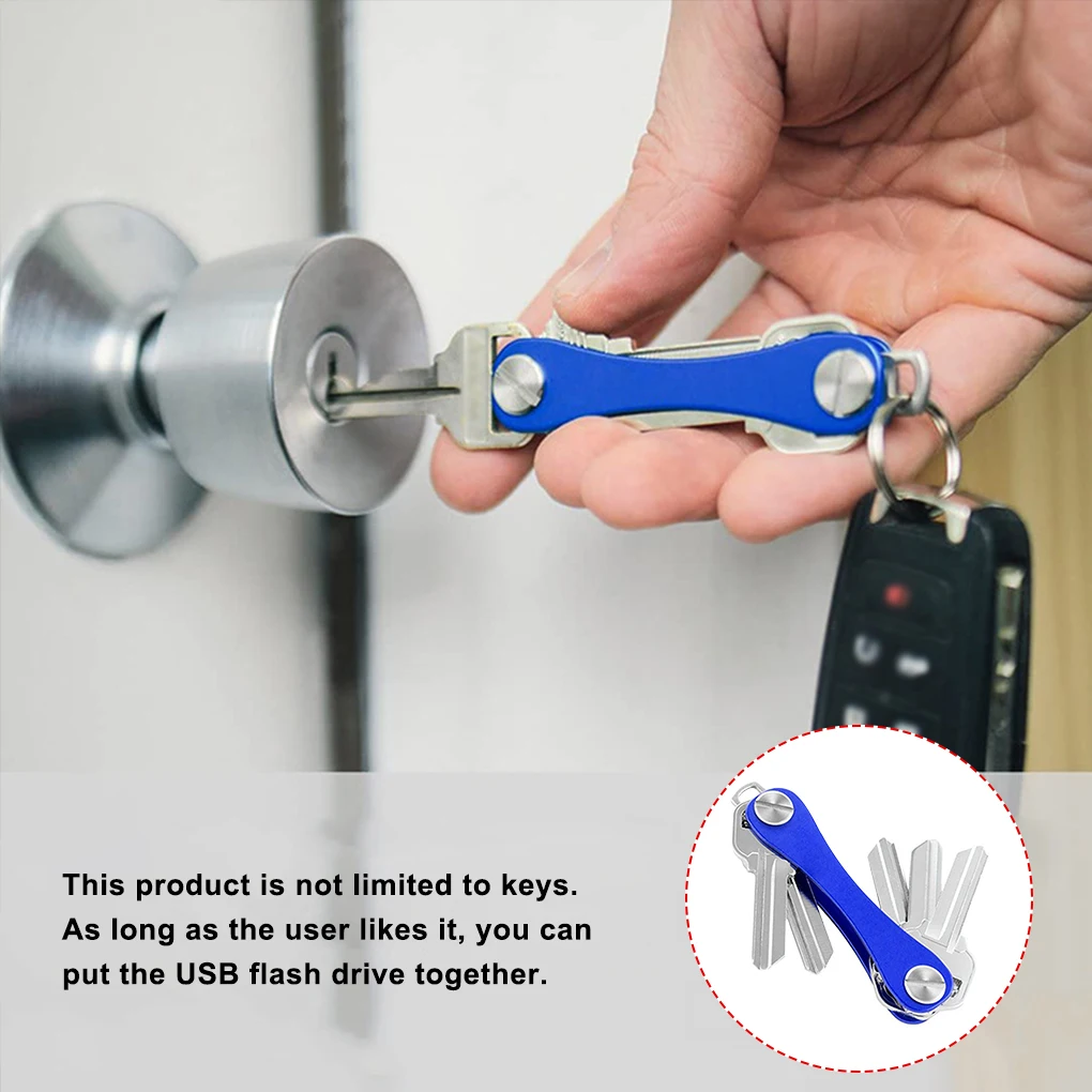 

Keychain Aluminum Key Clip Smart Storage DIY Portable Compact Keys Holder Organizer Folder Key Chain Clips