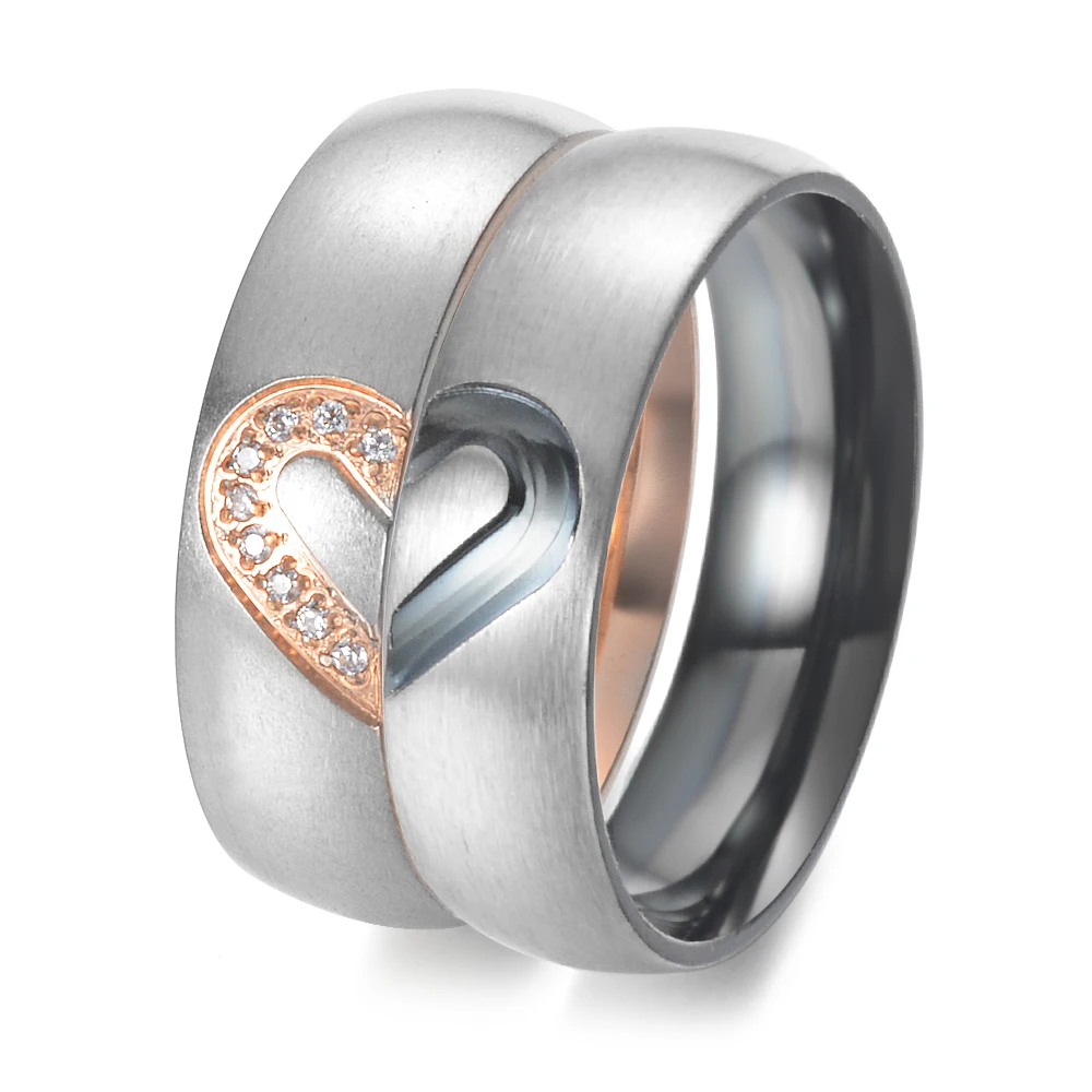 ПЕРСОНАЛИЗИРОВАННЫЕ Выгравированы Любовь Пара по индивидуальному заказу кольца