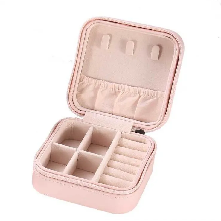 

European Style Jewelry Display Storage Box Jars Earring Ring Necklace Case Organizer Flannel Tray Holder Portable Jewelry Box