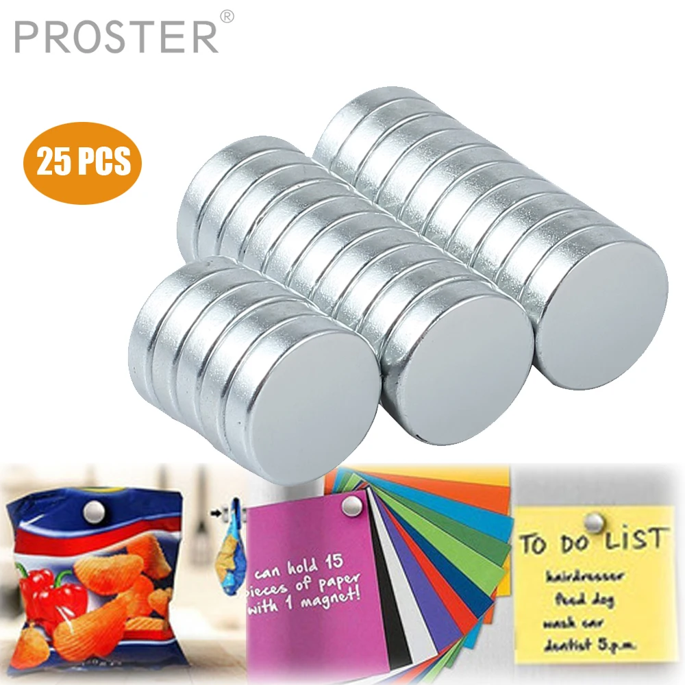 Proster 25 шт. для диска 12x3 мм Прочный круговой цилиндр Магниты Неодимовые объемные листы N35 мини маленькие круглые магниты