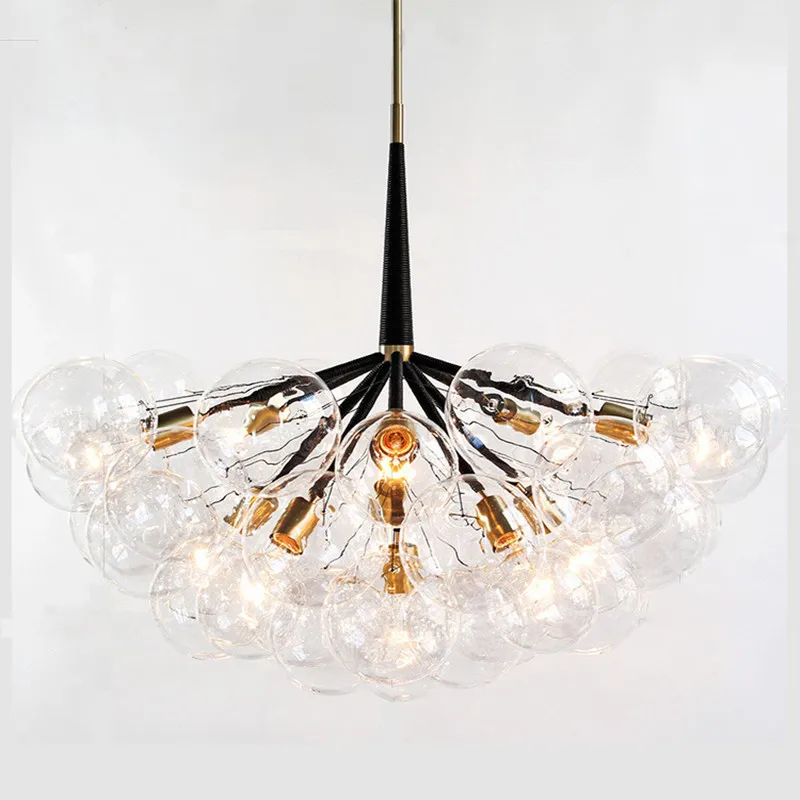 

9/12/20 Modern Art Bubble Molecular Glass Chandelier Fashion Design Dinner Bedroom Kitchen Line Chandelier
