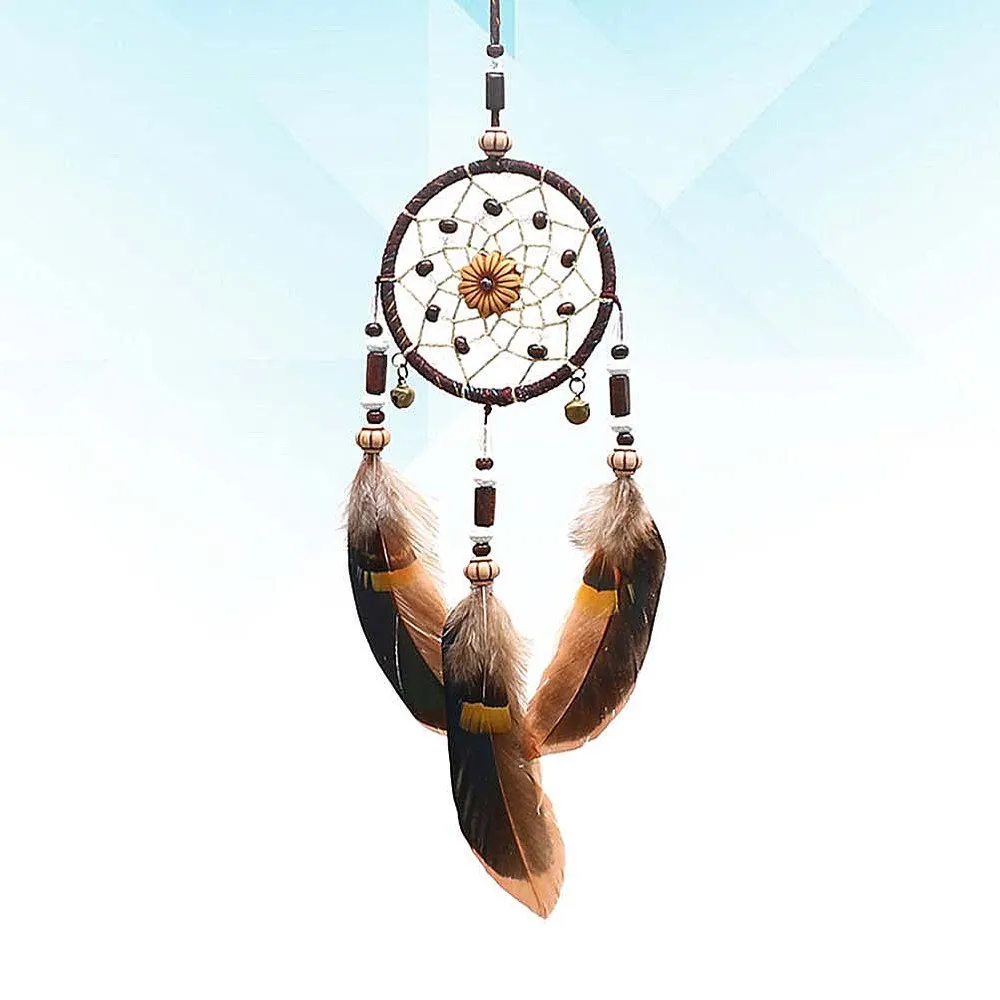 1 шт. ручной кулон в виде Ловца снов Спальня украшения ветряной колокольчик с