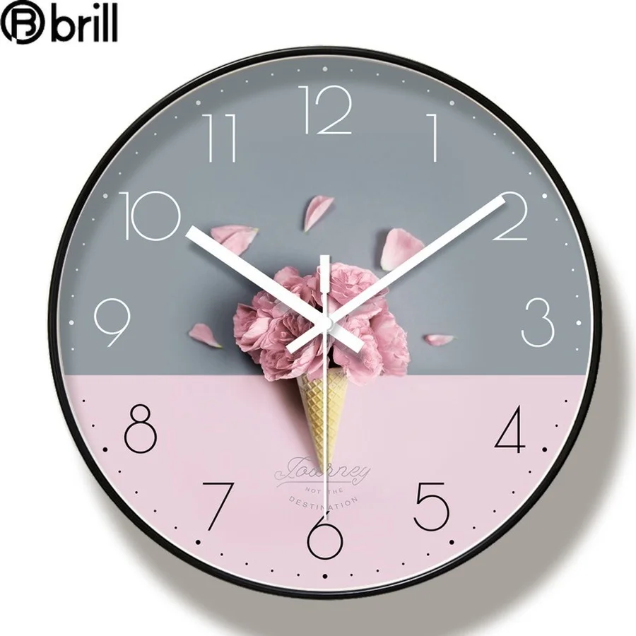 

Minimalist White Wall Clock Modern Design Kitchen Mute Round Simple Clocks Wall Home Decor Silent Living Room Decoration Horloge