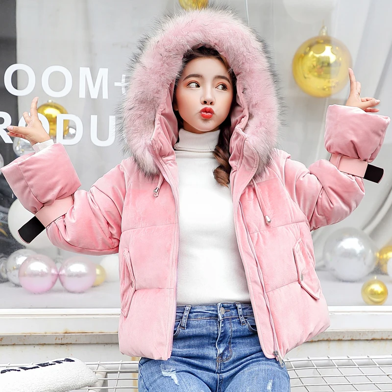 

Women Winter Jacket With Fur collar Warm Hooded Female Winter Coat Long Parka Women new arrival Outwear Camperas women down coat