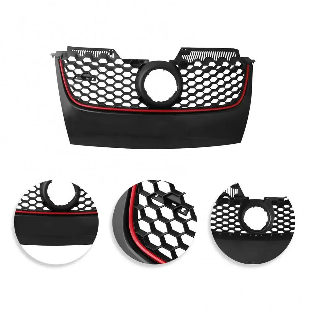 

Car Vehicle Hex Mesh Front Main Centre Bumper Grille lightweight and durable for Golf 5 MK5 V for GTI