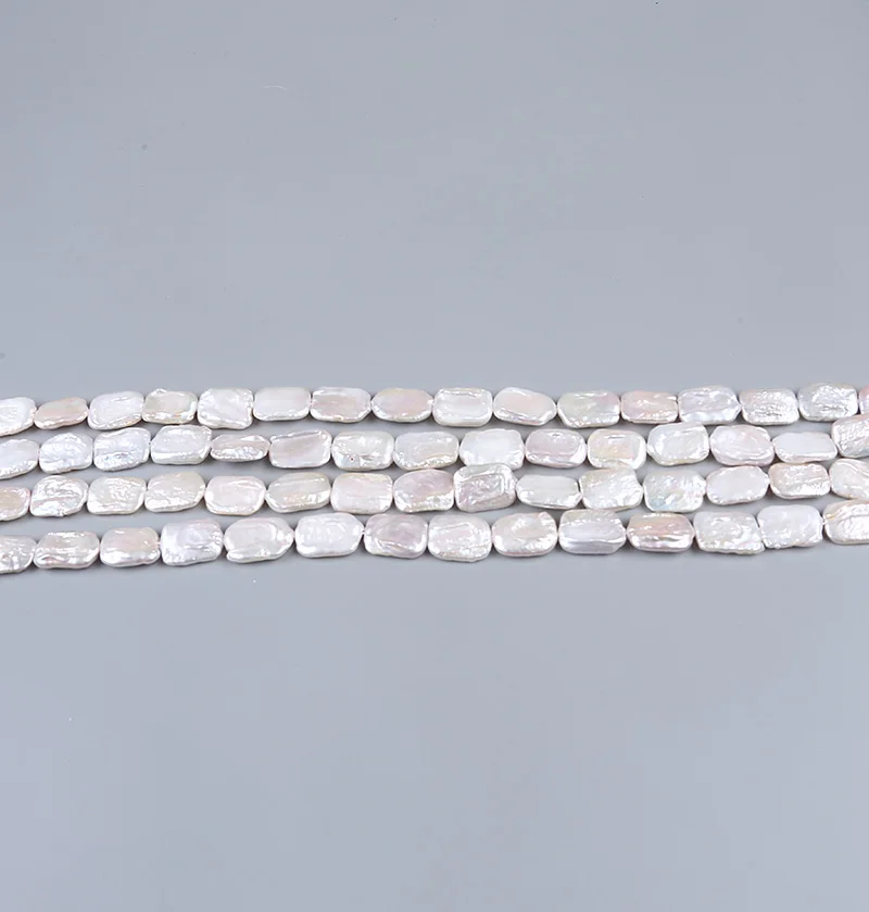 

14*19mm Freshwater White Square Pearl Strand Wholesale Loose Pearl Strand