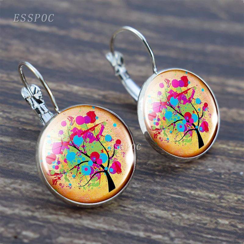 Серьги-кольца женские с изображением дерева жизни | Украшения и аксессуары