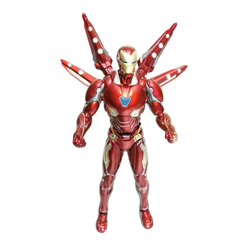 

GK Disney Marvel Legand Anime Action Figure Iron Man Figma MK50 SHF 16CM PVC Avengers Superhero Model Nano Weapon Toys Boy Gift