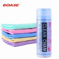 1pc suede car cleaning wash towel synthetic chamois cloth glass furniture hair clean cham dry cloths with storage case 4332cm