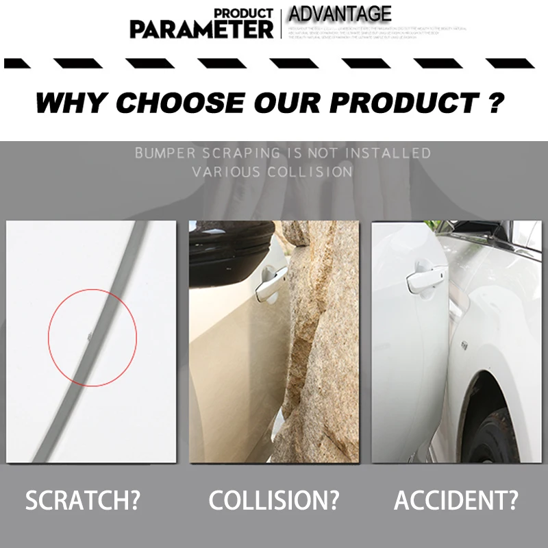 Универсальные полосы для края автомобильной двери защитная наклейка против