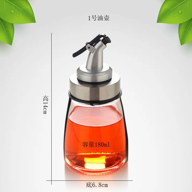 Герметичный стеклянный дозатор масла 180 мл кухонные бутылки для приправ соевого