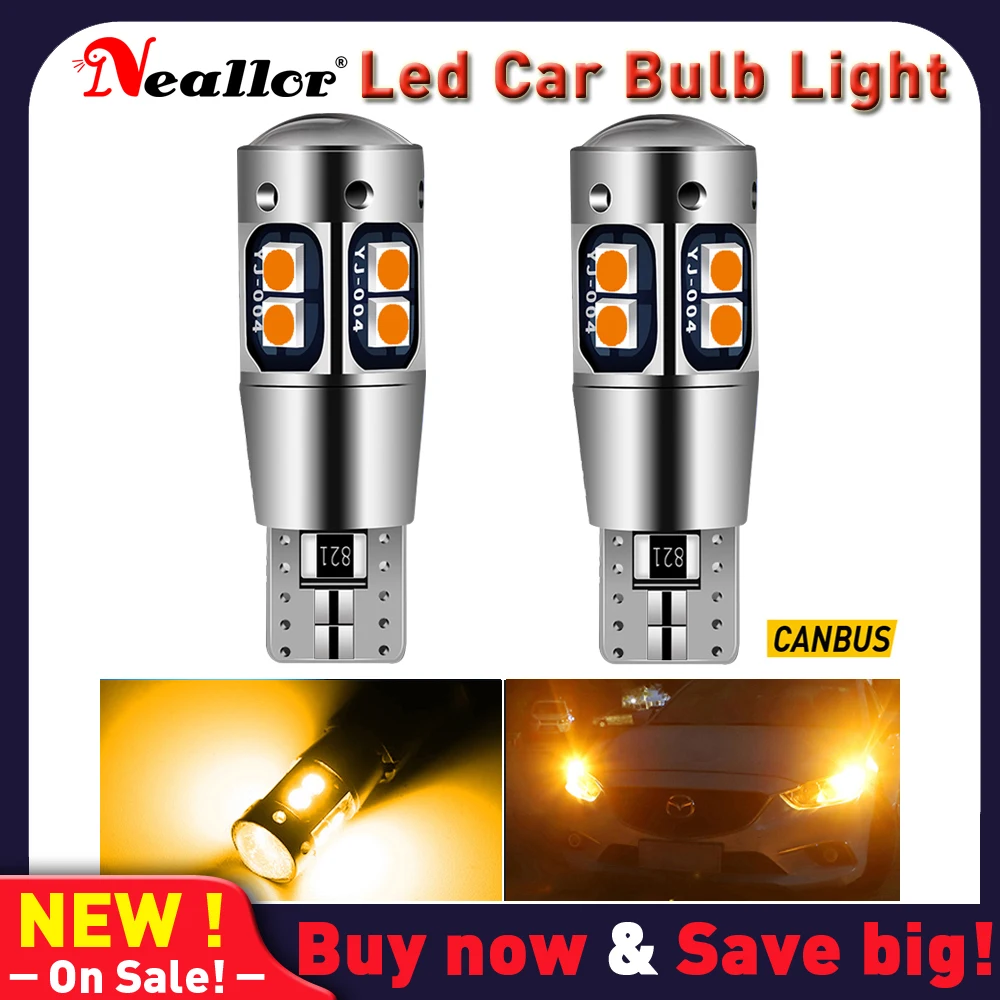

2x High Quality T10 W5W 168 192 Led Tail Light 3030 10smd 12V for Car Led Auto Lamp CANBUS NO Error Car Marker Parking Bulb 5w5