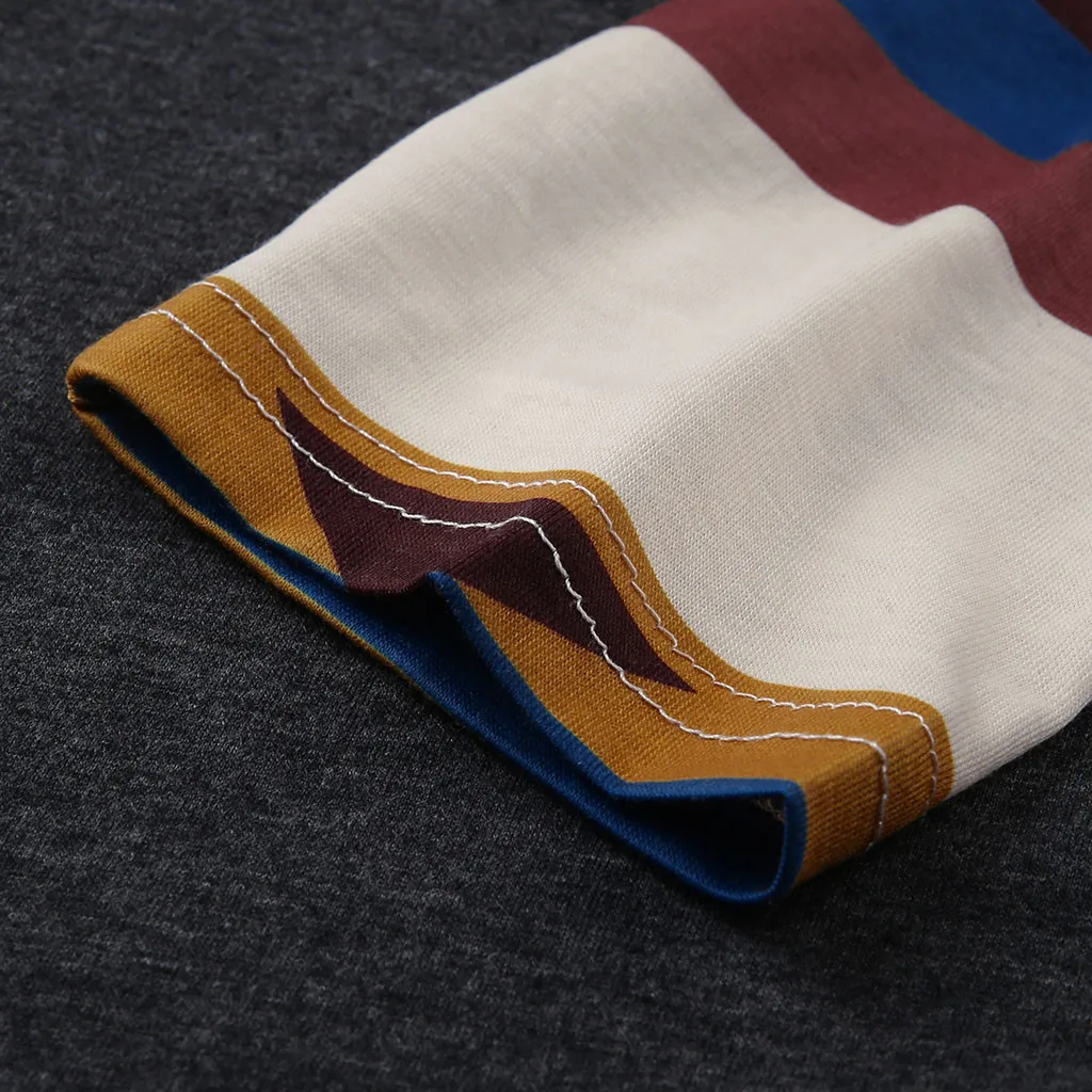 Топ с круглым вырезом женская одежда Женская полосатая блузка в стиле пэчворк