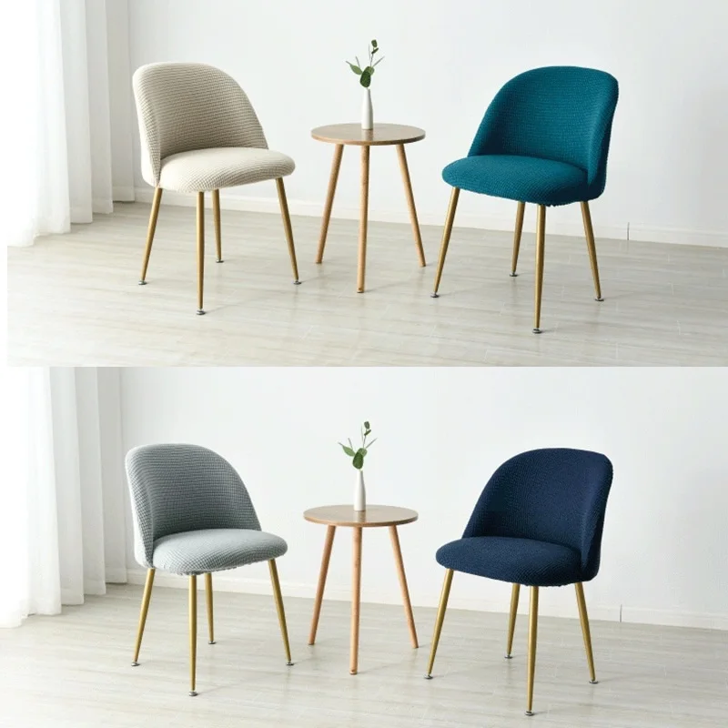 Флисовый чехол на стул 1/4/6 шт. с низкой спинкой круглым дном для обеденного стула