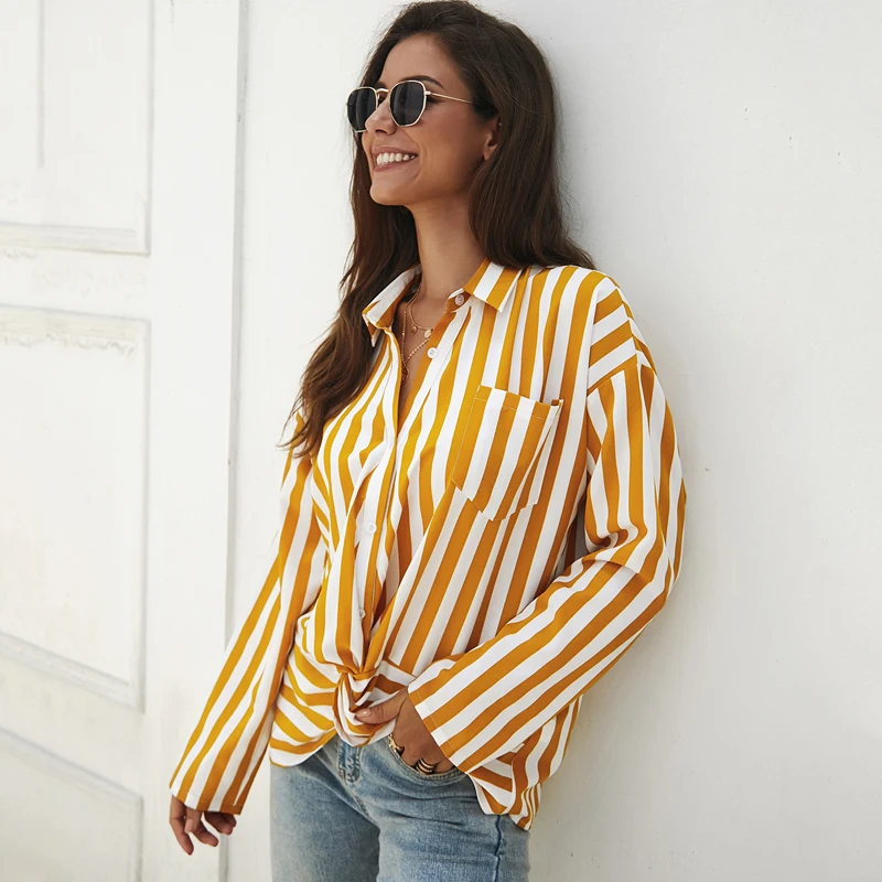 Женская Офисная шифоновая рубашка осенняя с длинным рукавом женский элегантный