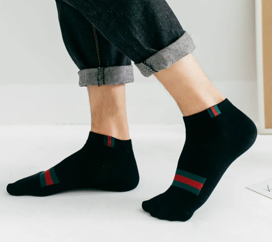 Хлопковые носки лодочки одноцветные дезодорирующие Дышащие для мужчин и женщин