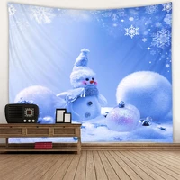 christmas snowman printed tapestry scene decoration cloth factory direct sales can be customized size