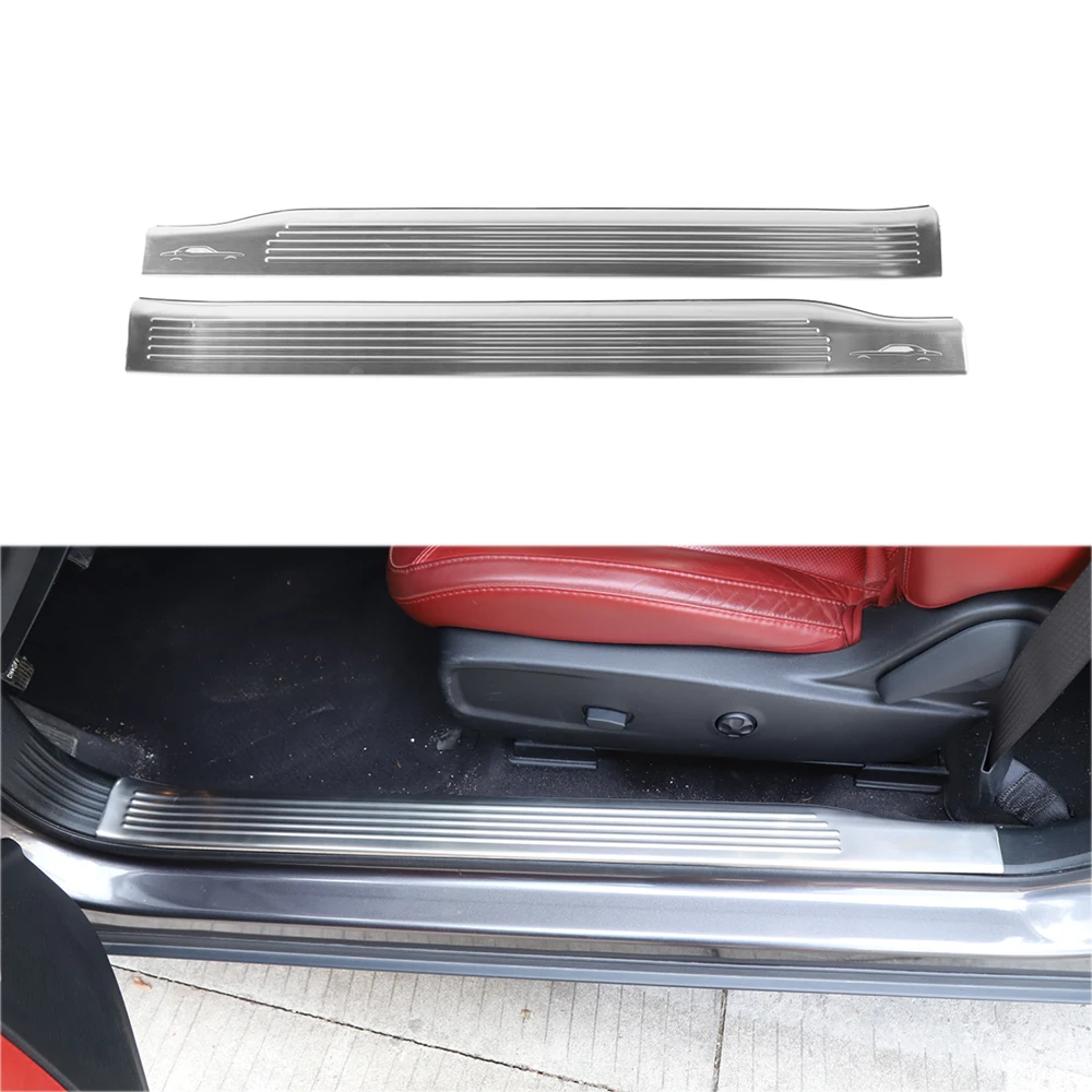 

Welcome Pedal Cover For Dodge Challenger 2015-2020 Threshold Bar Door Sill Plate Protector Stainless Steel Car Accessories