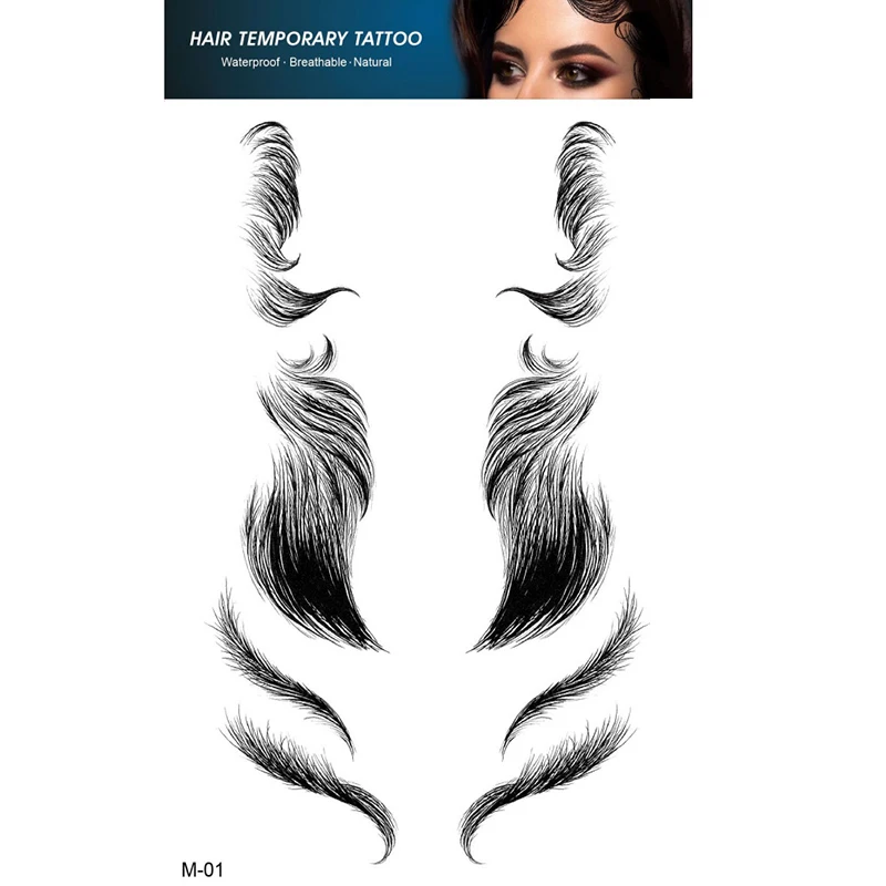 Baby Hair Edge Tattoo Stickers Temporary Hair Template Makeup Tool Makeup Edge Tattoo Edges Curly Hair Diy Hairstyling Wholesale